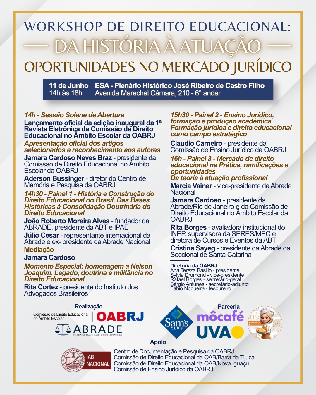 					Visualizar Workshop de Direito Educacional: da História à Atuação — Oportunidades no Mercado Jurídico
				